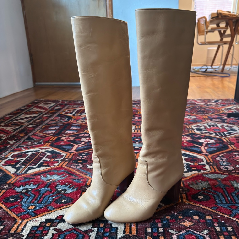Brand new Loeffler Randall Goldy Tall boots 6 1/2 - Picture 2 of 4